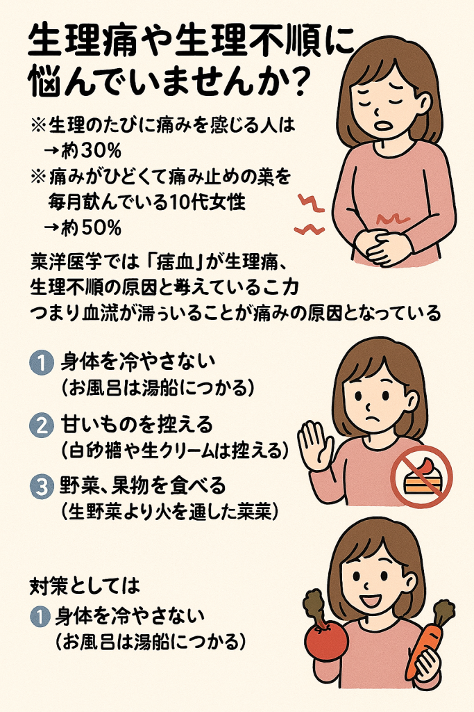 生理痛や生理不順に悩んでいませんか？