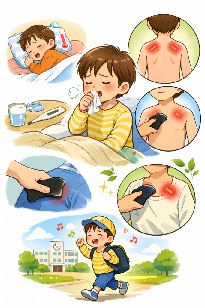 セキが出てしんどい時に効くツボ